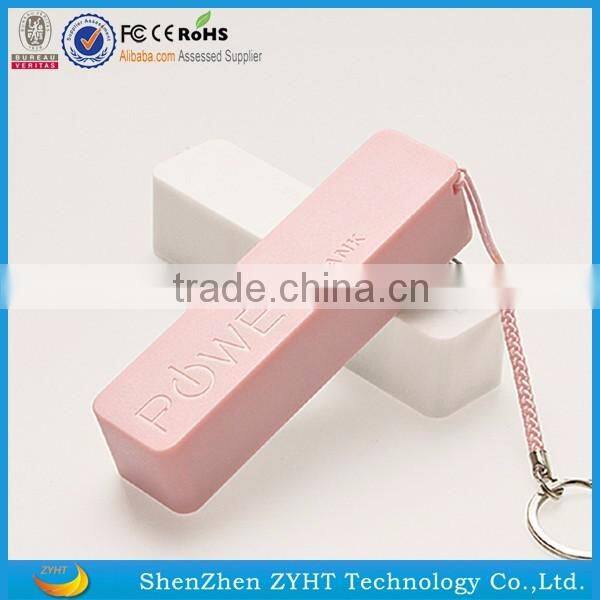 Hot diy portable power bank 2600mah lipstic power bank