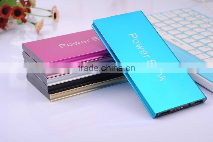 slim metal power bank with logo printing for promotion