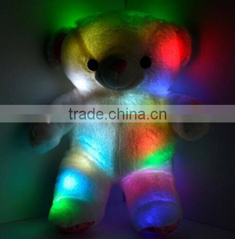 light up teddy bear plush toy/Led teddy bear/cheap teddy lighting bear toys