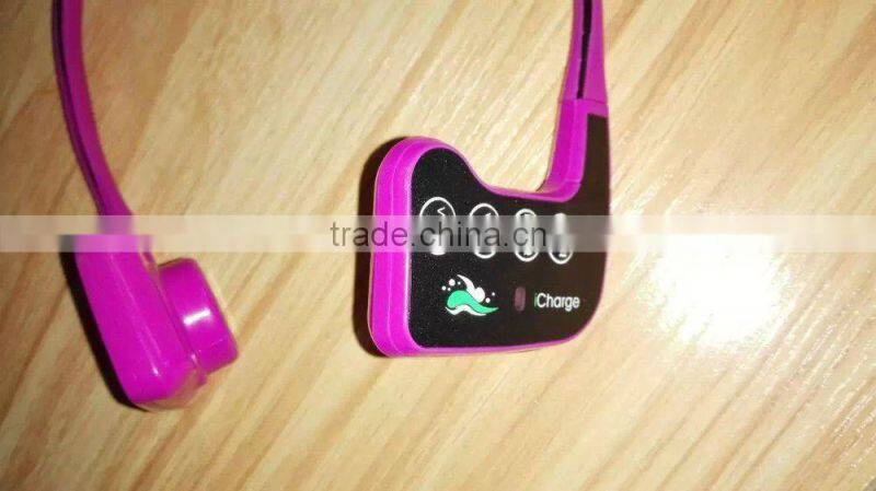 Super Advanced Bone Conduction Bluetooth Headset Mp3 Player with 8GB Memory and 10M Waterproof