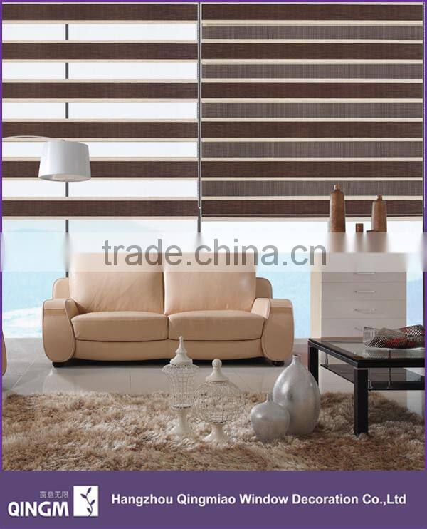 China Manufaturer Polyester Material Horizontal Pattern Fabric of Zebra Blinds