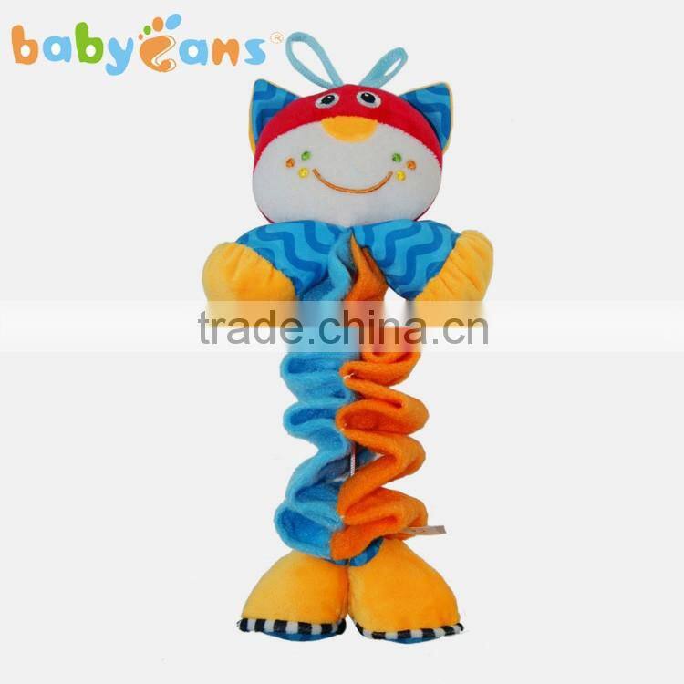 Babyfans Cute Animal Baby Hanging Crib Musical Plush Stuffed Toys For Baby