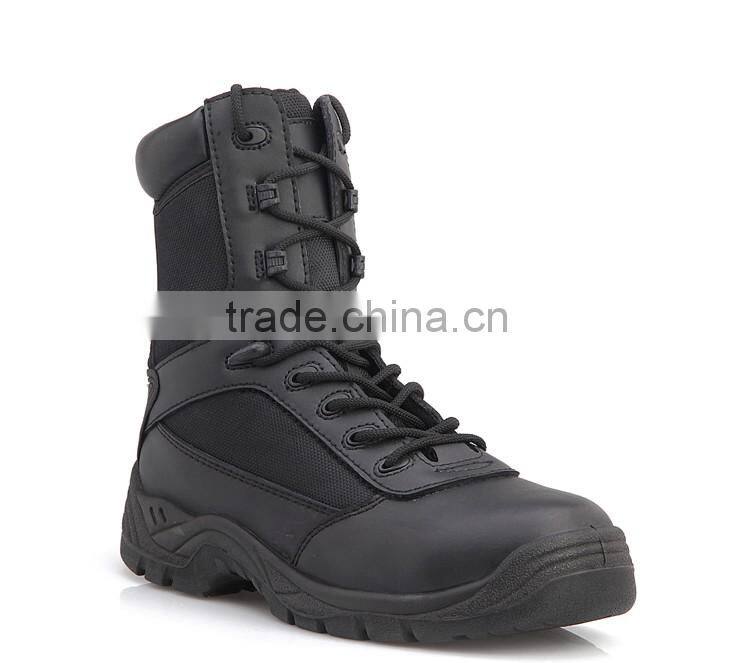 Top Quality Full Black Leather Tactical Boots Law Enforcement Police Footwear 2014