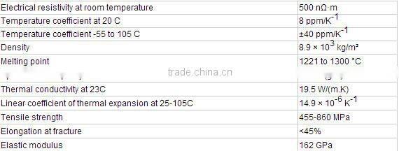 Constantan heating alloy Wire/CuNi precision resistance wire