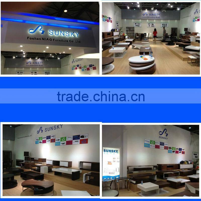 two layers rectangle tempered glass top coffee table 4262