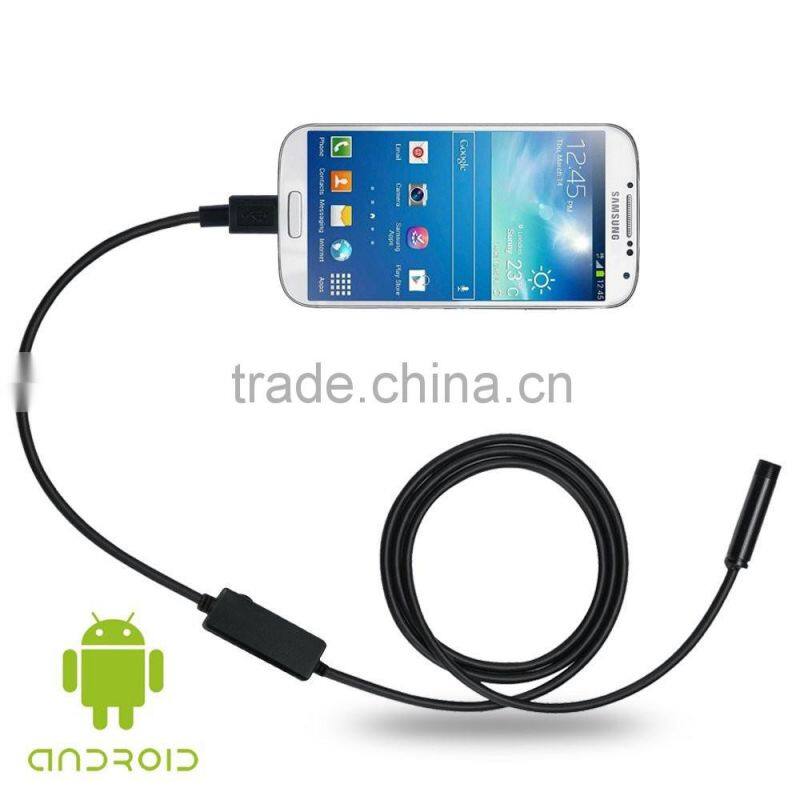 Waterproof USB Endoscope for mobile phone and compute PC laptop 2M Cable 7mm Lens USB Endoscope Pipe Inspection Camera Borescope
