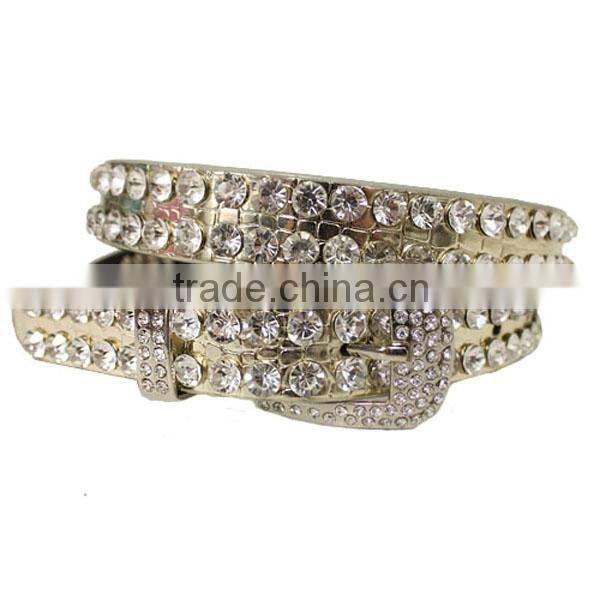 Shiny Crystal Leather Fashion Belt