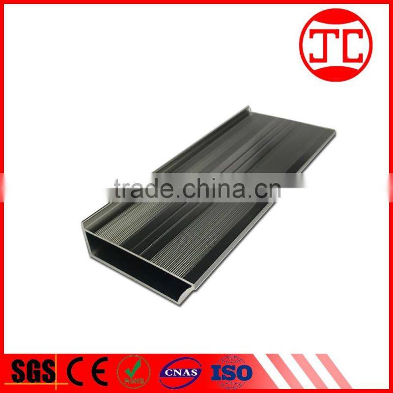 black anodized aluminum extrusion profile for hidden cabinet handle