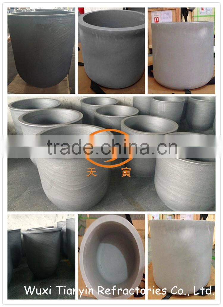 clay/silicon carbide graphite crucible for melting steel,mini lab heat treatment crucible furnace
