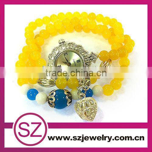SWH0644-3 china supplier gem stone bracelet beaded cheap elegant watches