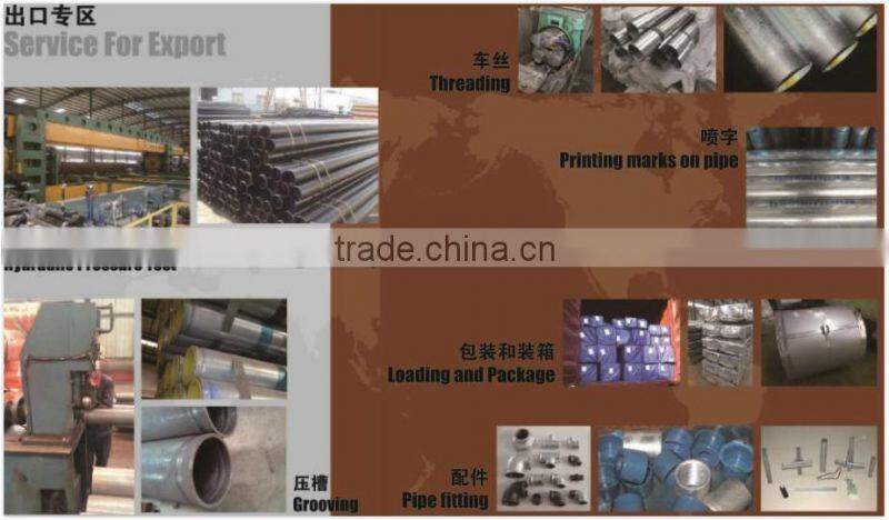 steel structure building galvanized iron tube manufacture