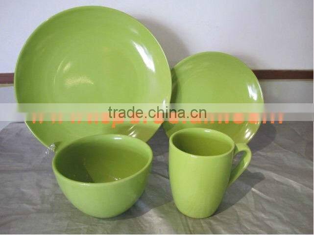 16pcs glazed stoneware dinner set