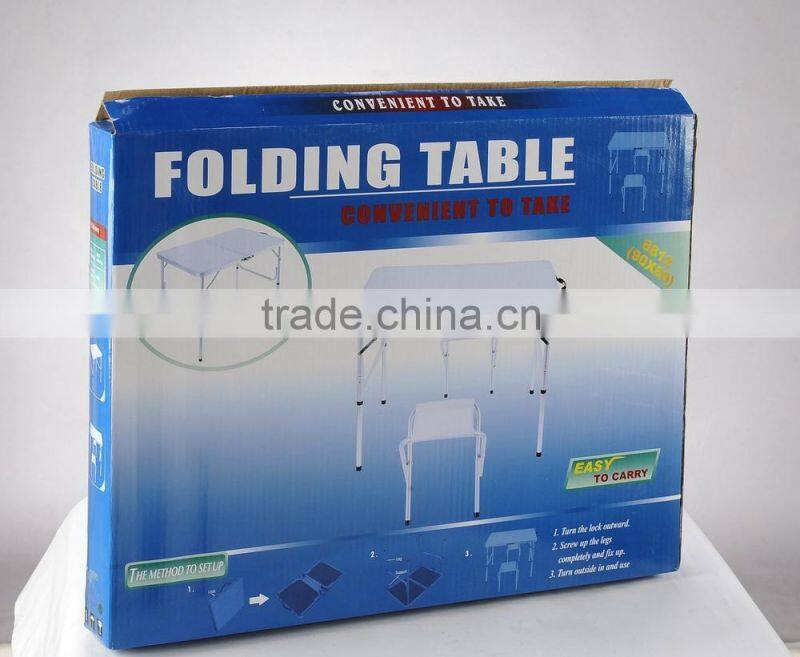 Camping portable aluminum briefcase foldable picnic table