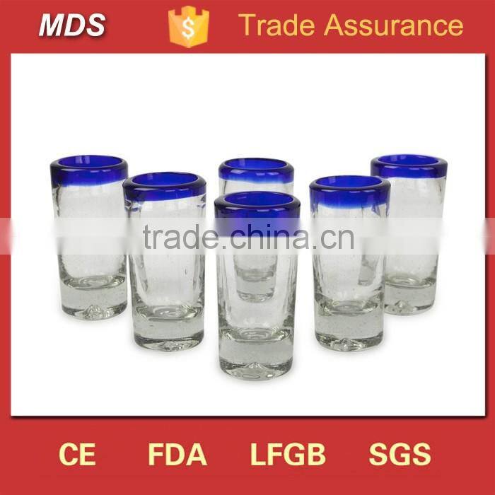 Custom hand blown decorative shot glasses with bubble