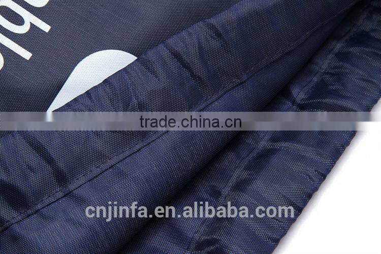 custom logo printed polyester drawstring bag