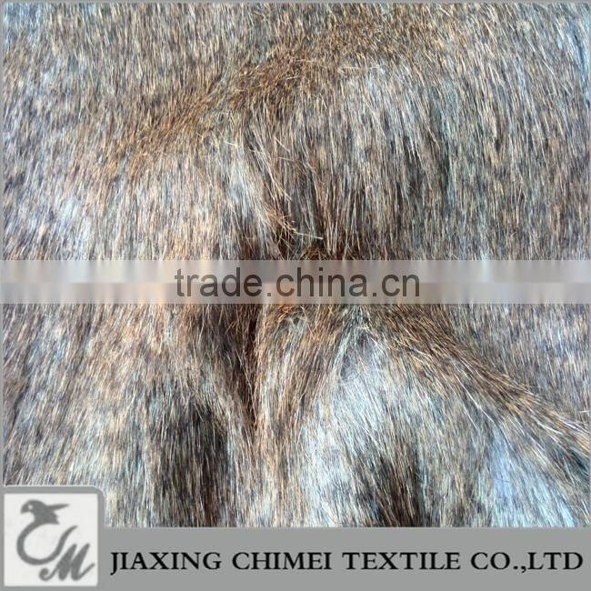 60mm 70mm long pile length for coat 80%acrylic+20%polyester print faux fur