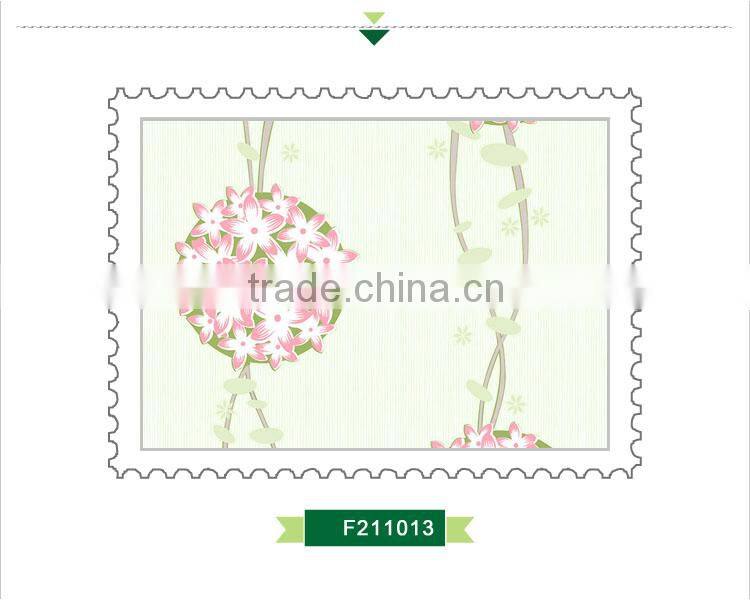 economic foaming non woven wallpaper, orange country blossom wall sticker for kindergarten , sound-absorbing wall decor shop