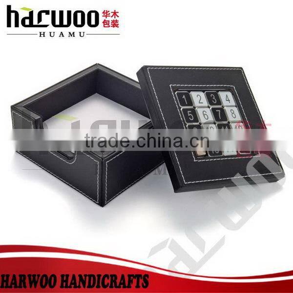 High-end MDF poker box with velvet lining