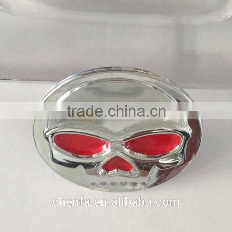 Custom skeleton silver 3m adhesive custom badge