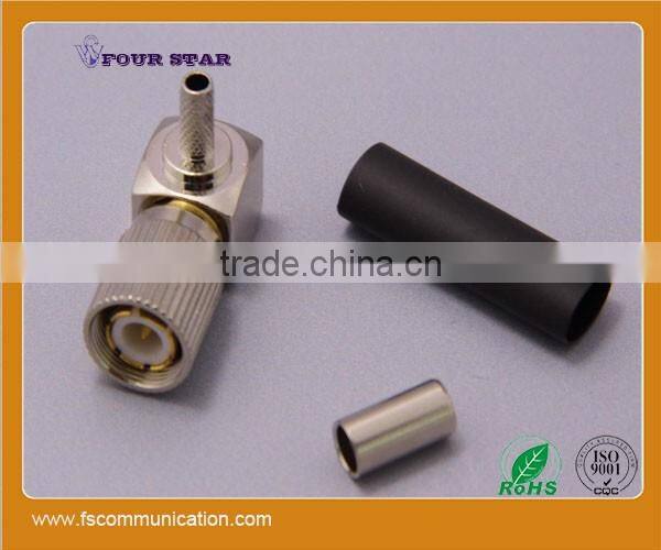 1.6/5.6 Male Right Angle Crimp Connector For BT3002 Cable