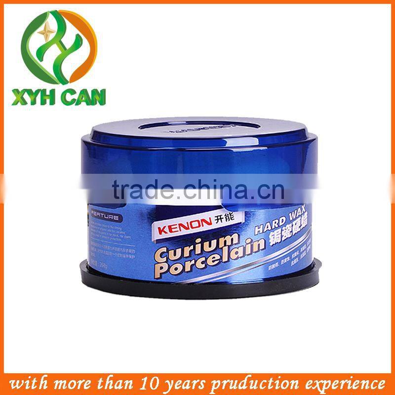 full color printed round car wax tin container,car wax can
