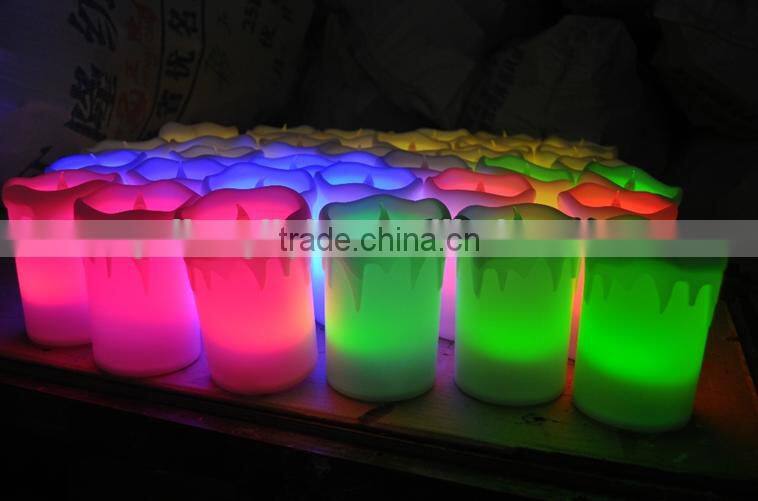 rechargable battery operated wedding party night club bar glowing light up led portable candle table lamp