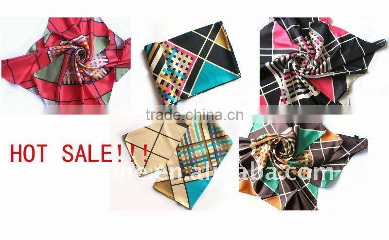 custom printing twill silk scarves