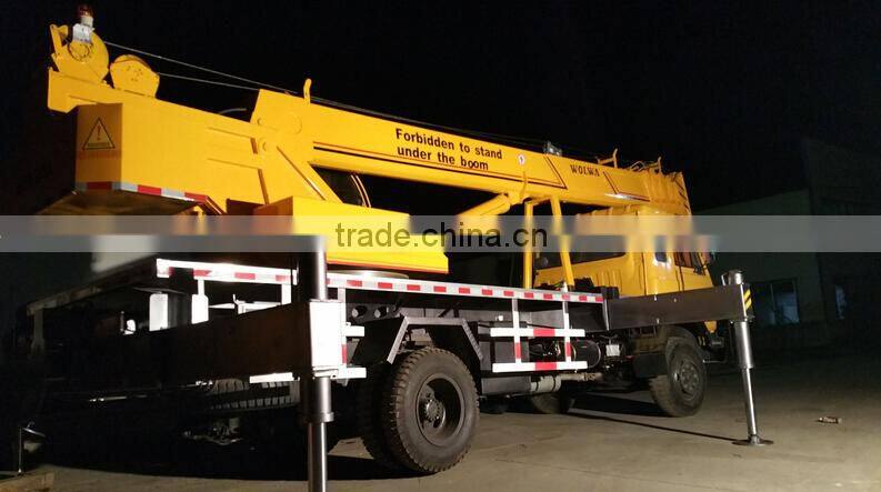 Wolwa 12ton auger truck crane for Russia & Middle Asia market