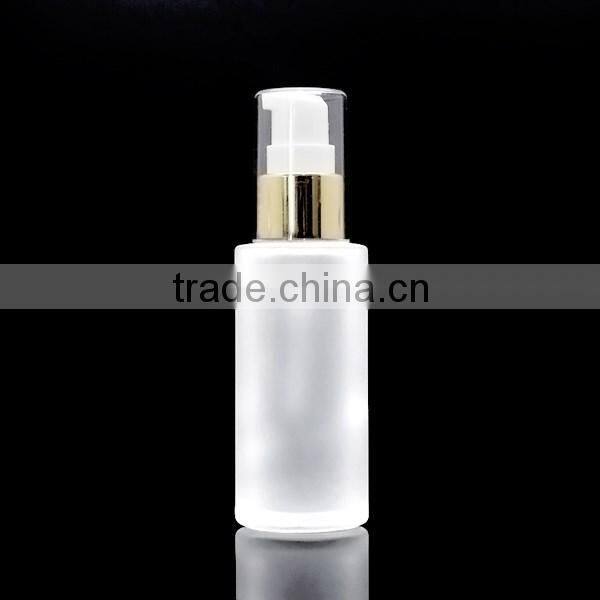 2016 new lotion glass cosmetic cylinder bottle 60ml wholesale in China
