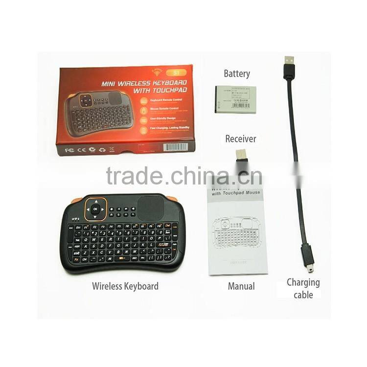 Wireless Mini Gaming Keyboard and Touchpad Mouse Combo for Raspberry Pi / XBMC / Android and Google Smart TV Box
