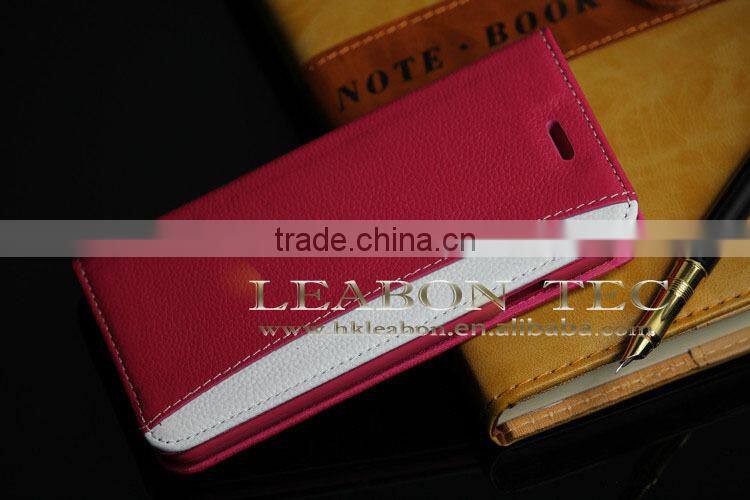 Wholesale new hot selling For iPhone 6 plus real leather case nice price made in China