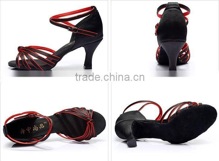 2016 Wholesale ballroom latin dance shoes women high heel salsa dance shoes for sale