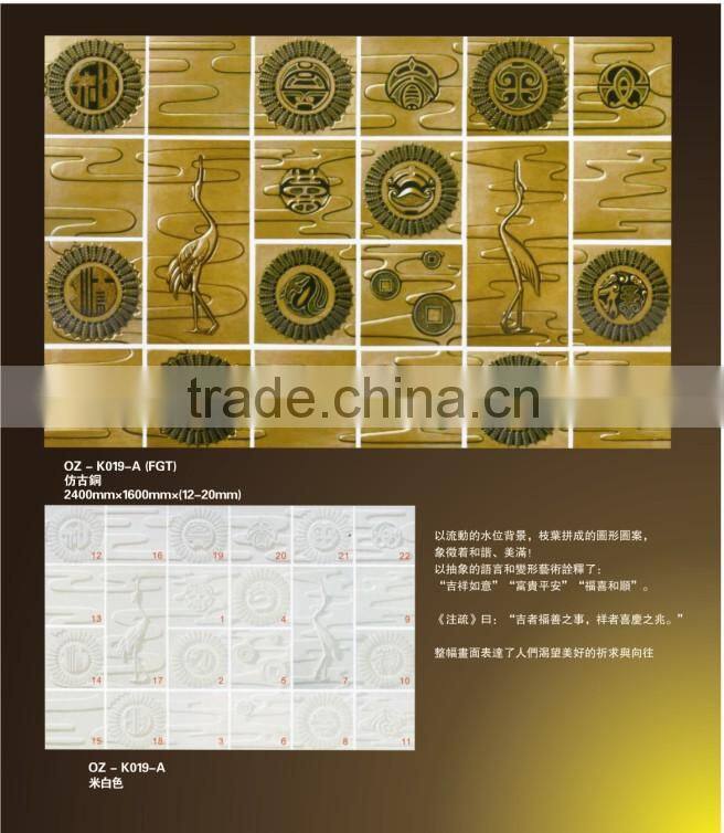 2014 new style classic Water proof PU wall plaques home &interior decoration building material