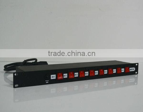 Mounteck 8 plugs & 8 switchs,saperate control 3600W distribution box powerful lighting console
