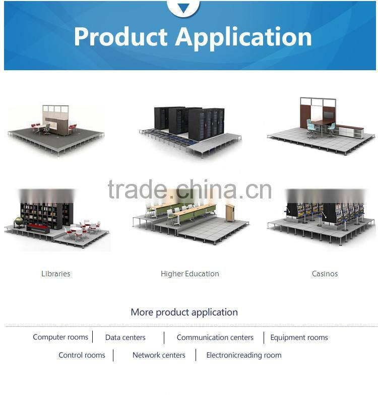 Steel cementitious raised access panel with trunking