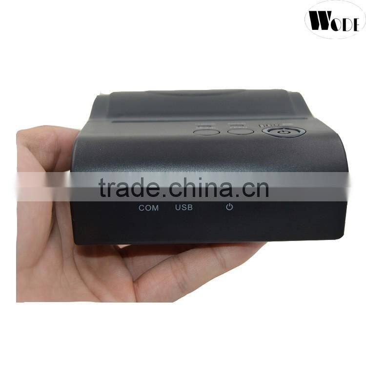 80mm mini mobile bluetooth receipt printer portable thermal printer for Android and IOS
