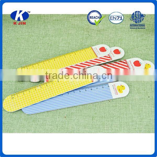2016 manufacturer custom Color grid wooden ruler at 13cm