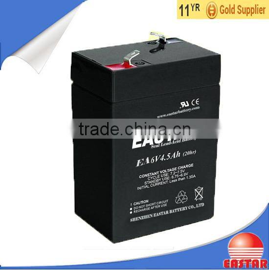 Free sample 6v 4.5ah charging battery with CE certificate