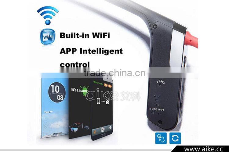 2016 New smart glasses portable camcorder hd action camera Full HD Wifi control 1080P 16 million Sport Sunglasses Camera