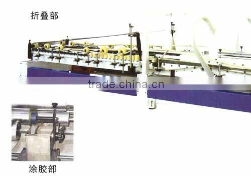 High speed fully automatic cardboard box folder gluer with automatic strapping machine