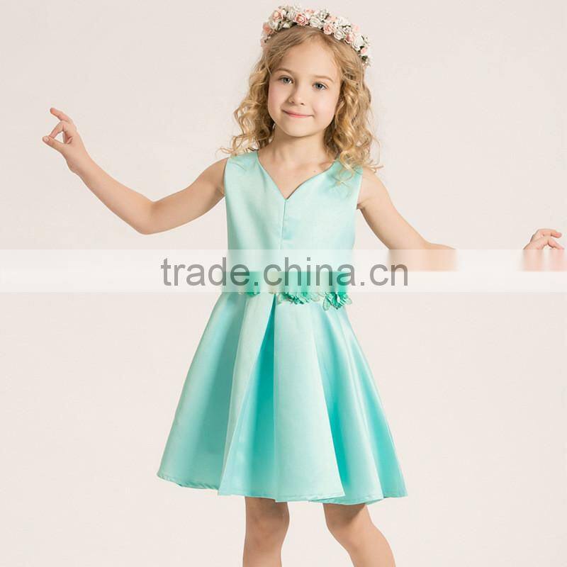 latest Anti-Wrinkle baby girl wedding dress school party