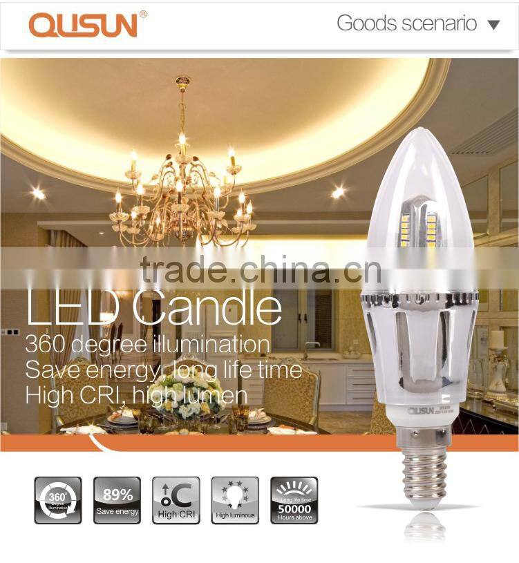 QUSUN LED Candle Light 3.5W Clear Finish LED candle light