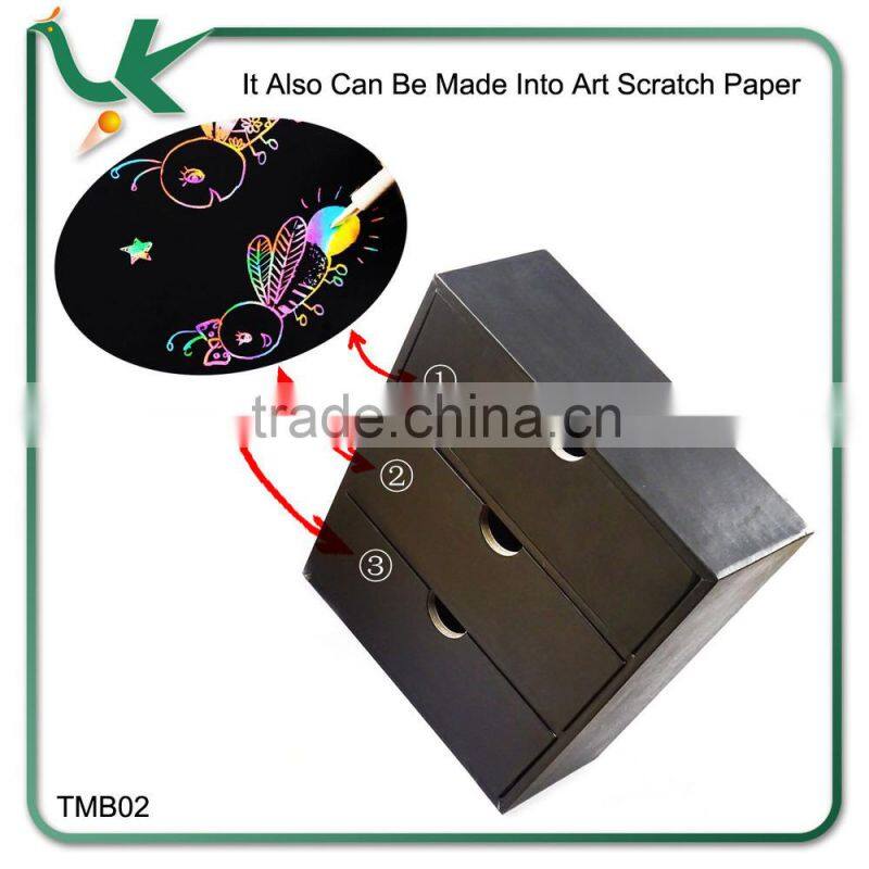 Trapeoid Shaped Three-layer Special Paper Covering Cardboard Jewelry Box