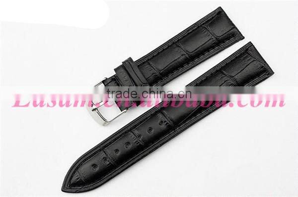 Wholesale quality Genuine leather watch strap,waterproof leather strap watch with buckle
