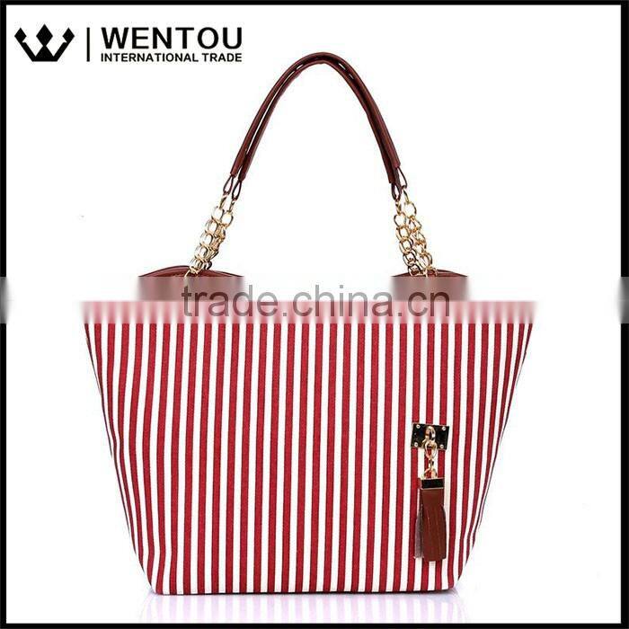 Free Shipping Personalized Canvas Stripe Handbag
