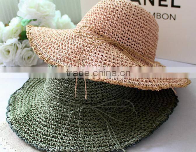 Latest Fashion hot sell new arriving crochet straw hat cheap