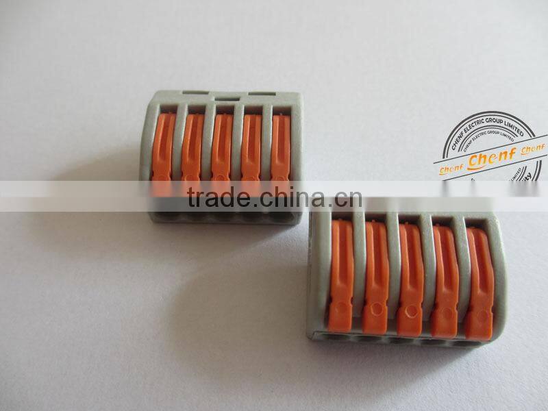China Cheaper Price Push Clamp 5 Pole Wire Connector