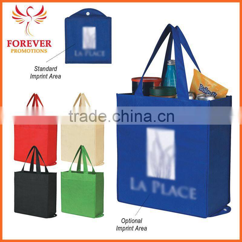 2016 Custom Logo Print Shopping Bag Foldable Portable Shopper Tote Bag