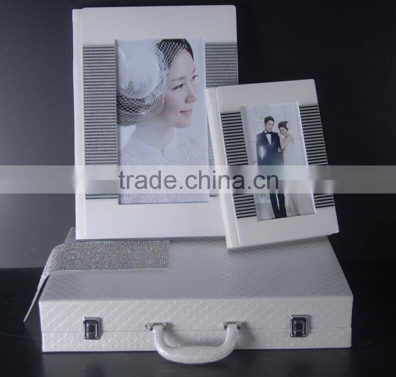 Alibaba China cheap price MDF wedding photo album with Korea crystal