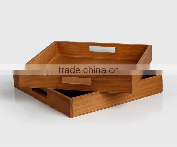 Trade assurance unique Bread storage table decorative wooden tray